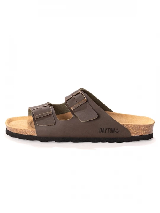 Foto van product Bayton Muiltjes 'Atlas' chocoladebruin / zwart