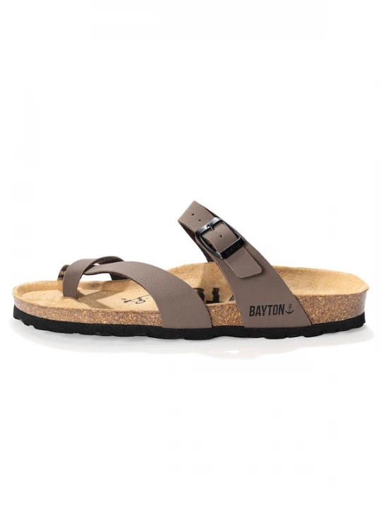 Foto van product Bayton Muiltjes 'Diane' chocoladebruin / zwart