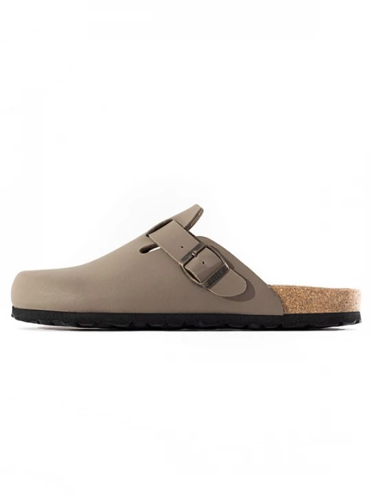 Foto van product Bayton Muiltjes 'Helios' taupe / zwart