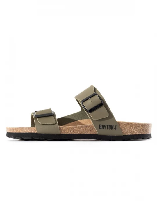 Foto van product Bayton Muiltjes 'Ilithyie' olijfgroen / zwart