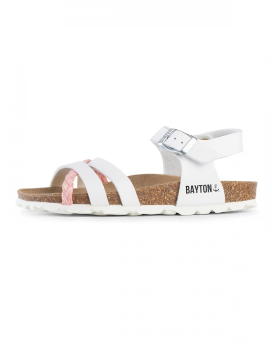 Foto van product Bayton Sandalen 'Hestia' bruin / lichtroze / zwart / wit