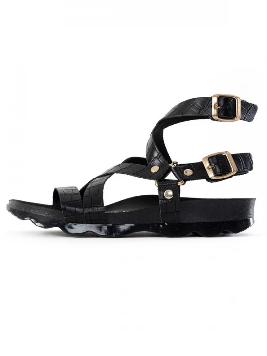 Foto van product Bayton Sandalen met riem 'Armidale' goud / zwart