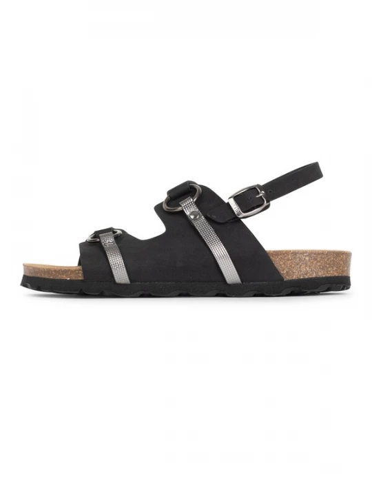 Foto van product Bayton Sandalen met riem 'Astral' bruin gemêleerd / zwart / zilver