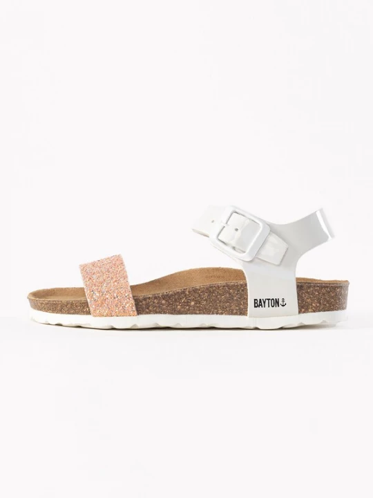 Foto van product Bayton Sandalen 'Tyche' zalm roze / wit