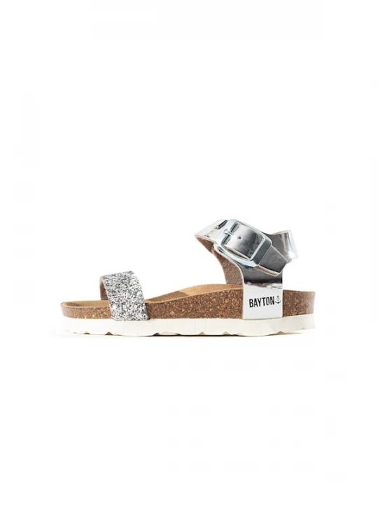 Foto van product Bayton Sandalen 'Tyche' zwart / zilver / wit