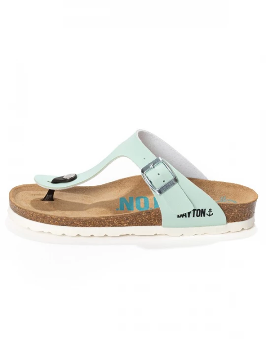 Foto van product Bayton Teenslipper 'CAIRNS' pastelgroen / zwart