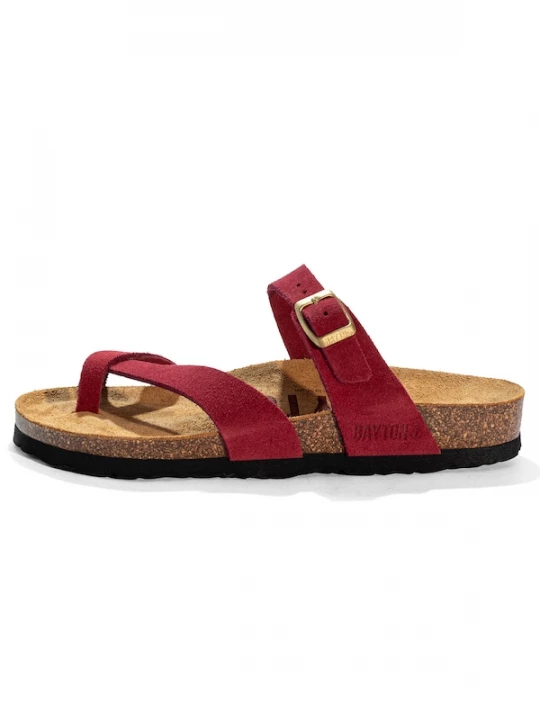 Foto van product Bayton Teenslipper 'DIANE' goud / bordeaux
