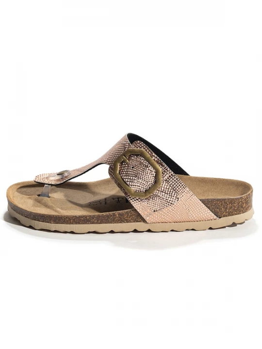 Foto van product Bayton Teenslipper 'MERCURE' beige / bruin / rose-goud