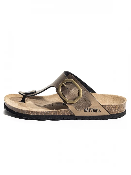 Foto van product Bayton Teenslipper 'MERCURE' brons / zwart
