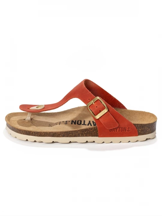 Foto van product Bayton Teenslipper 'MERCURE' crème / goud / oranje