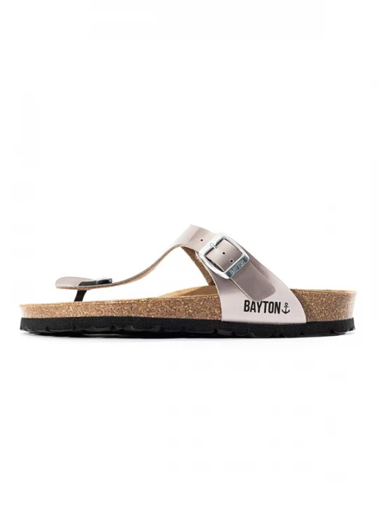 Foto van product Bayton Teenslipper 'Mercure' crème / lichtbruin / zwart
