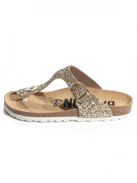Foto van product Bayton Teenslipper 'MERCURE' goud
