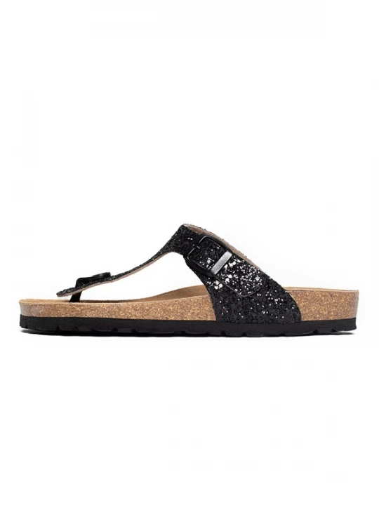 Foto van product Bayton Teenslipper 'Mercure' lichtbruin / zwart