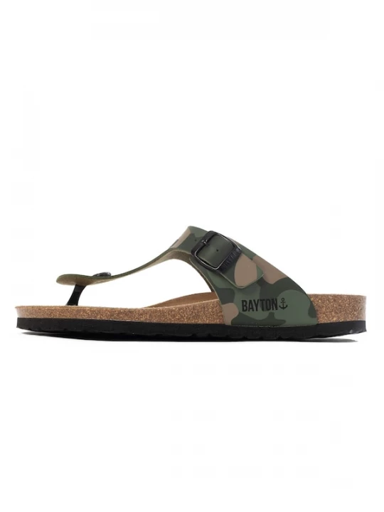 Foto van product Bayton Teenslippers 'MERCURE' lichtbruin / lichtgroen / donkergroen / zwart