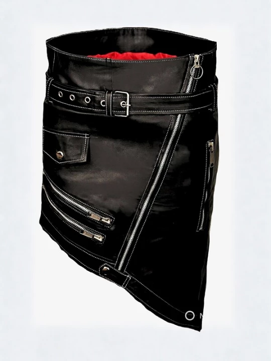 Foto van product Be Noble Rok 'Lederrock diagonal' zwart Be Noble