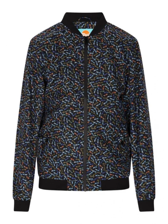 Foto van product beach budz Tussenjas blauw / groen / oranje / zwart
