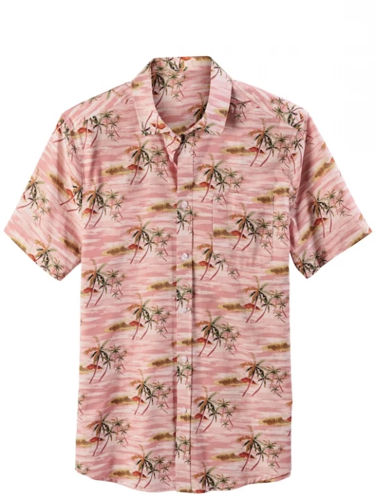 Foto van product BEACH TIME Overhemd bruin / groen / rosa / oudroze