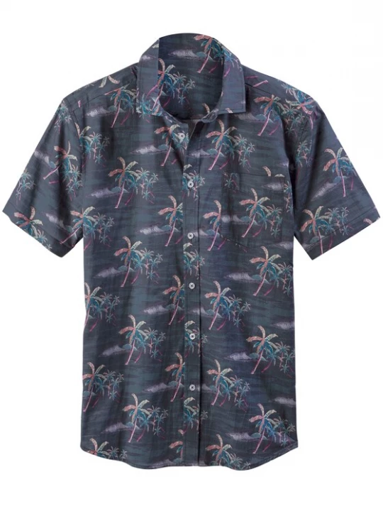 Foto van product BEACH TIME Overhemd navy / grijs