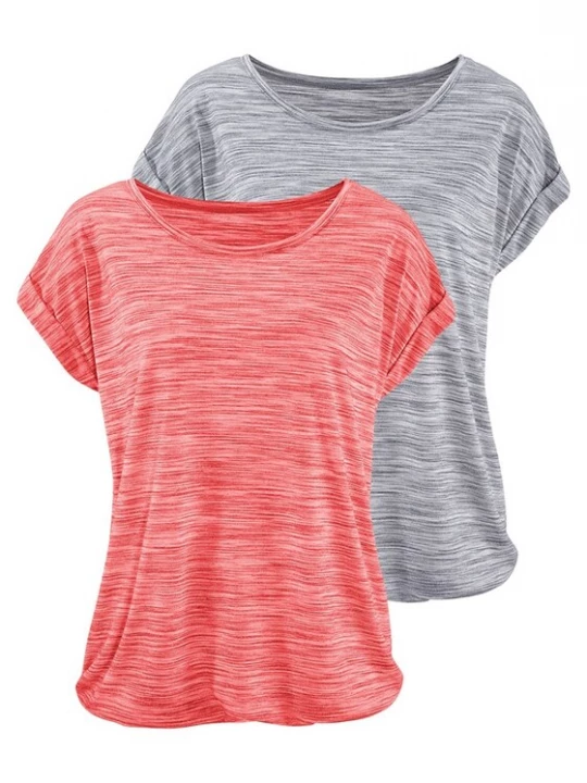 Foto van product BEACH TIME Shirt grijs gemêleerd / roze gemêleerd