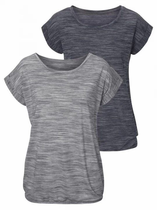 Foto van product BEACH TIME Shirt grijs gemêleerd / zwart gemêleerd