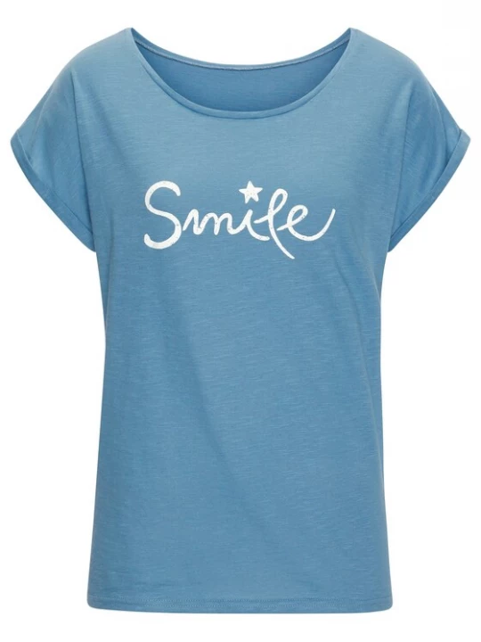 Foto van product BEACH TIME Shirt hemelsblauw / wit