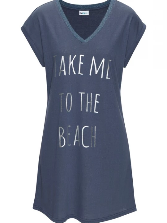 Foto van product BEACH TIME Shirt marine / zilver
