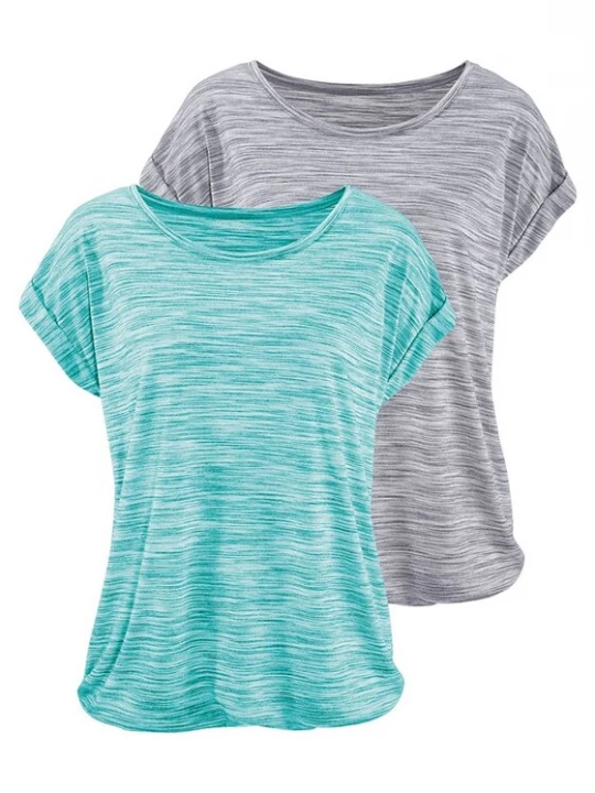 Foto van product BEACH TIME Shirt turquoise / grijs gemêleerd