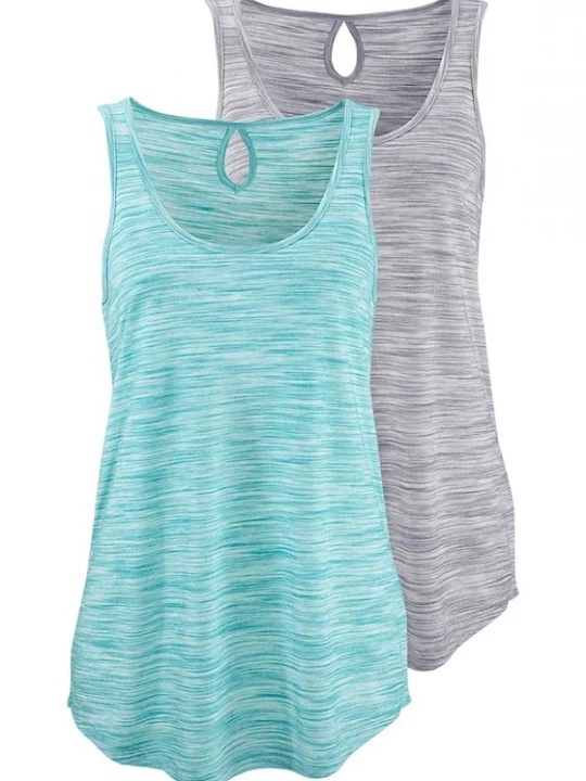 Foto van product BEACH TIME Top turquoise / blauw gemêleerd / grijs / grijs gemêleerd