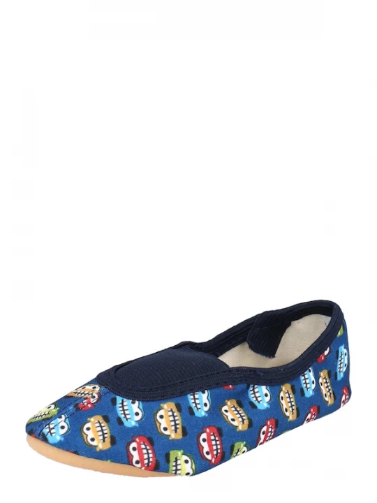 Foto van product BECK Huisschoenen 'Buzzer' royal blue / koningsblauw / lichtblauw / mosterd / kiwi / rood