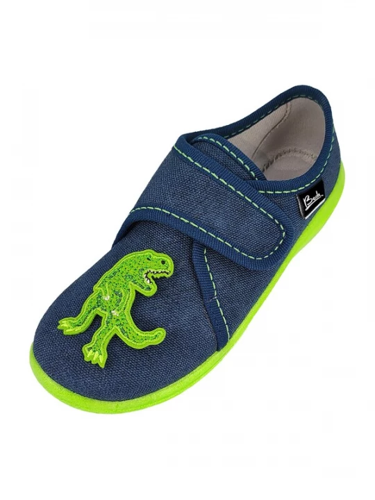Foto van product BECK Huisschoenen 'Creepy' donkerblauw / lichtgroen / zwart