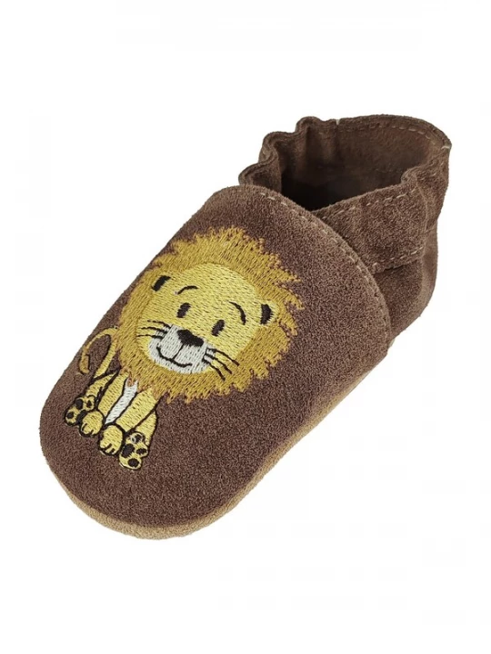 Foto van product BECK Huisschoenen donkerbruin / geel / zwart / wit