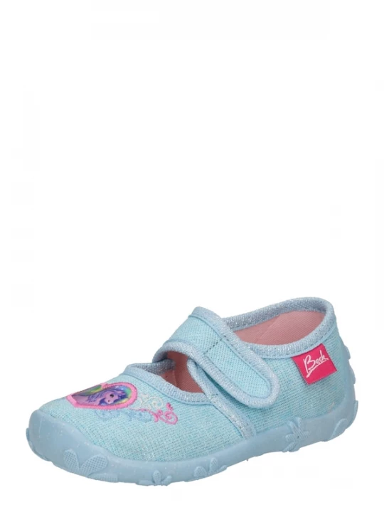 Foto van product BECK Huisschoenen 'Einhorn' lichtblauw / grijs / pink