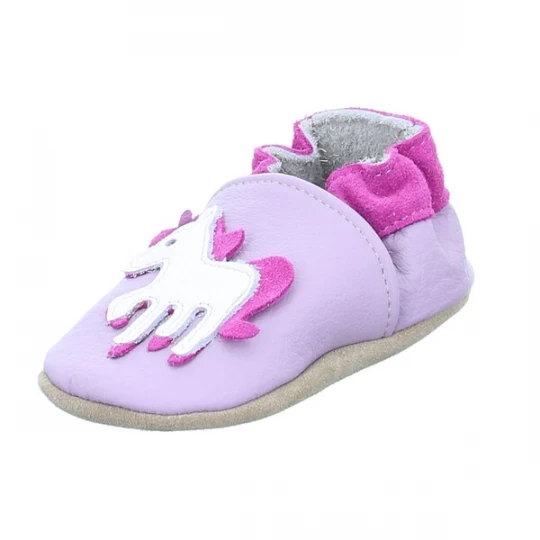 Foto van product BECK Huisschoenen 'Einhorn' lichtlila / pink / wit