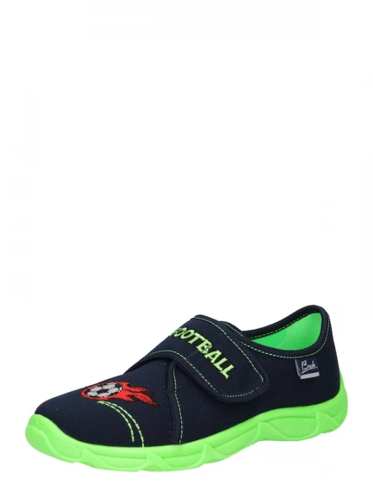 Foto van product BECK Huisschoenen 'Football' donkerblauw / lichtgroen / rood / zwart / wit