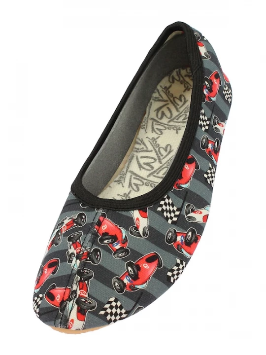 Foto van product BECK Huisschoenen grijs / donkergrijs / cranberry / wit