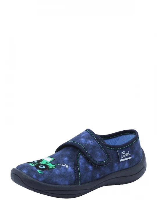 Foto van product BECK Huisschoenen 'Little Farm' blauw / donkerblauw / lichtgroen