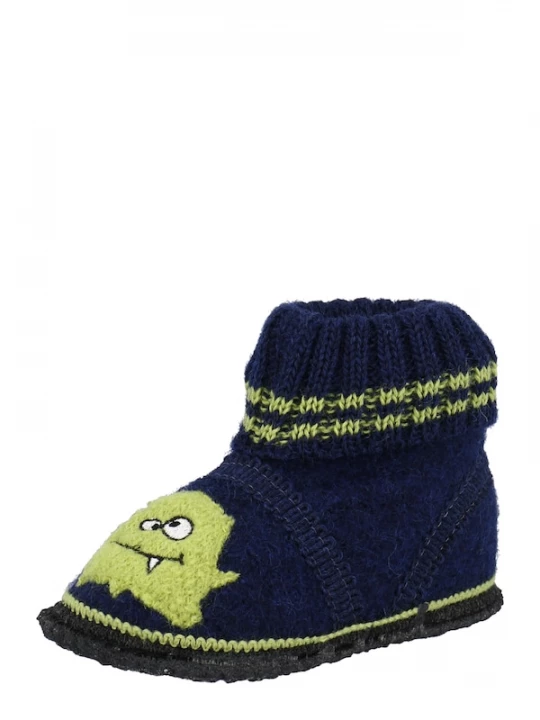 Foto van product BECK Huisschoenen 'Monster' donkerblauw / lichtgroen