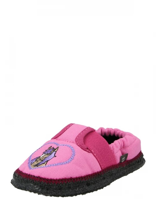 Foto van product BECK Huisschoenen 'Pferdchen' cappuccino / lichtlila / pink / magenta