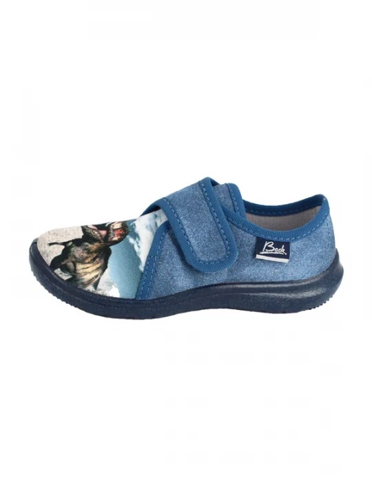 Foto van product BECK Huisschoenen 'Spinosaurus' blauw denim / antraciet / stone grey / wit