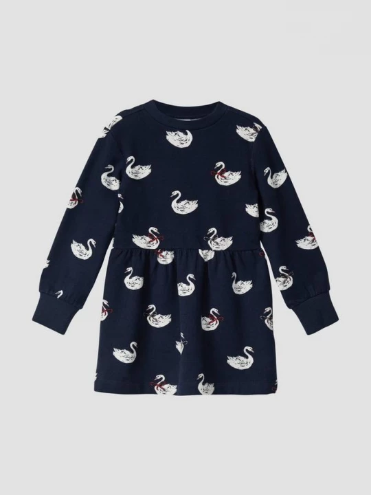 Foto van product Behaaglijke sweatjurk met all-over print s.Oliver blauw