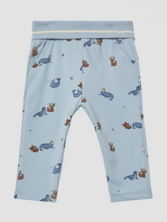 Foto van product Behaaglijke unisex joggingbroek met omgeslagen tailleband s.Oliver blauw