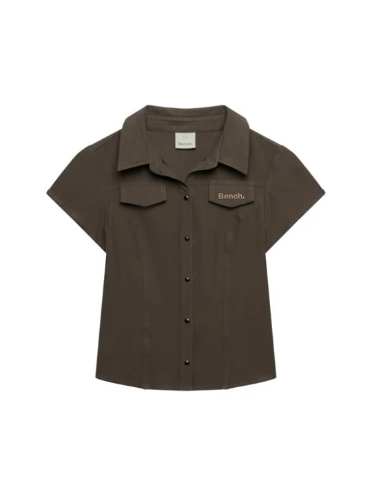Foto van product BENCH Blouse 'Bench X Superdry & Co' sand / olijfgroen