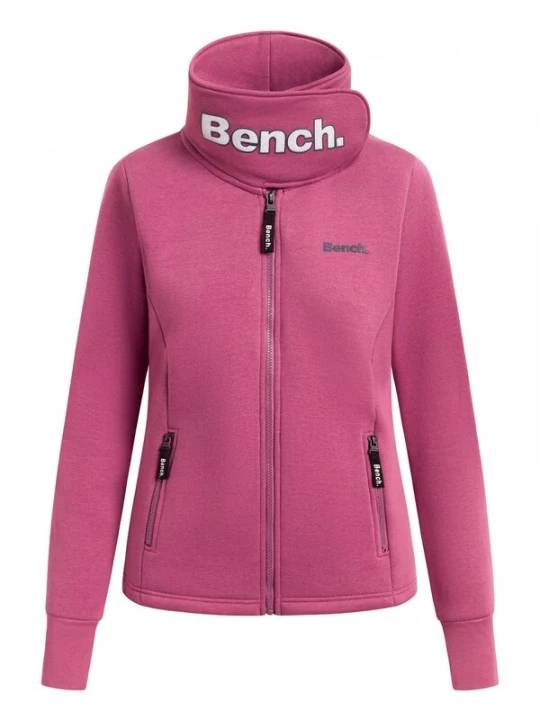 Foto van product BENCH Functionele fleece jas 'Haylo' antraciet / donkerroze / wit