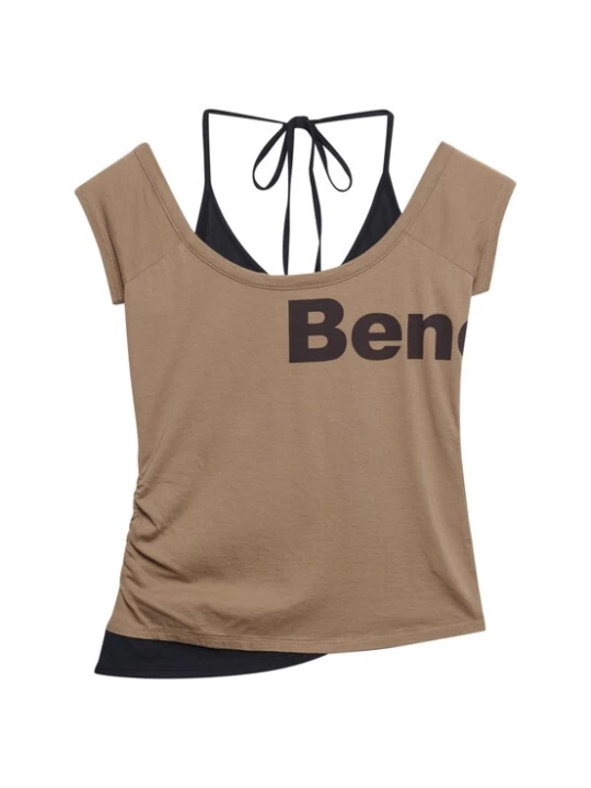 Foto van product BENCH Shirt 'Bench X Superdry & Co' donkerbeige / donkerbruin / zwart