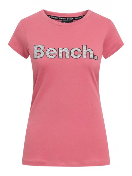 Foto van product BENCH Shirt 'Leora' lichtgrijs / lichtrood