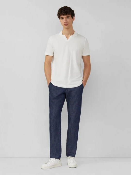 Foto van product Benito: chinojeans met elastische tailleband in linnenmix s.Oliver blauw