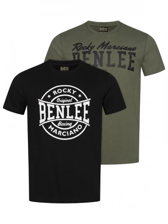 Foto van product Benlee Shirt 'Darcut' olijfgroen / zwart / wit