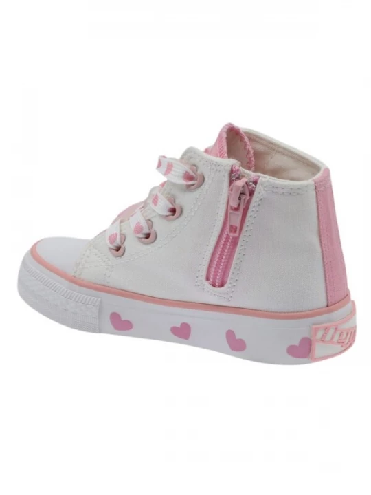Foto van product Beppi Sneakers 'Canvas Boot' rosa / zwart / wit