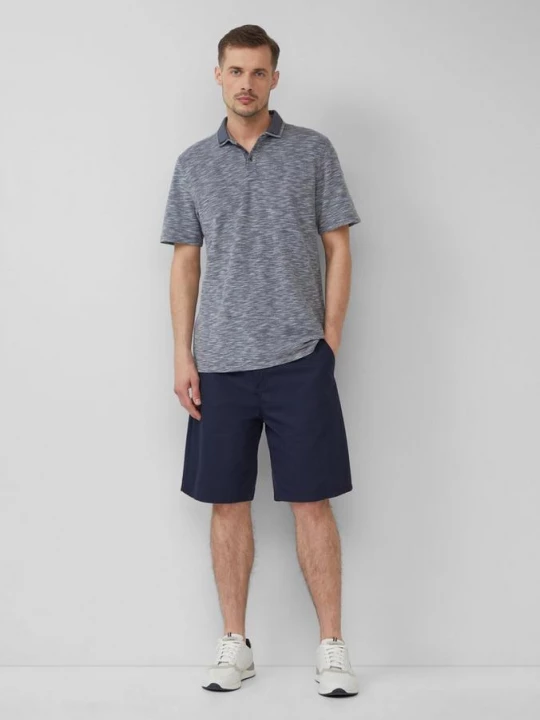 Foto van product Bermuda in een relaxed fit met fijn motief en elastische band s.Oliver blauw