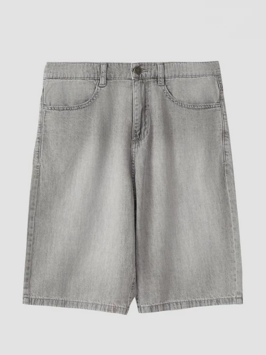 Foto van product Bermuda jeans baggy / loose fit / mid rise / wijde pijpen s.Oliver grijs